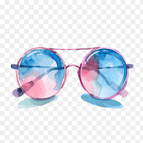 Pink Round Sunglasses Clipart