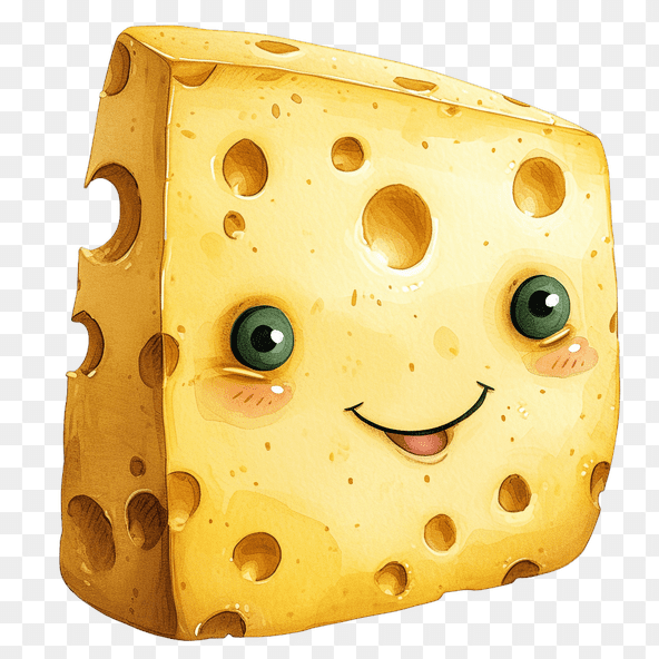 smiling cheese clipart