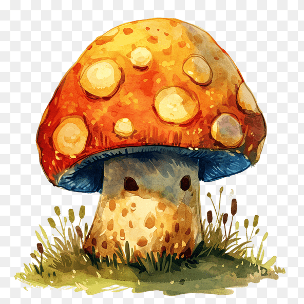 cute mushroom clipart