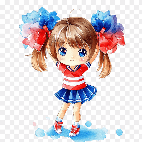Cute Cheerleader Girl Clipart