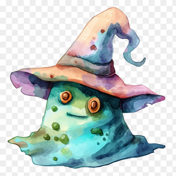 Cute Watercolor Wizard Clipart
