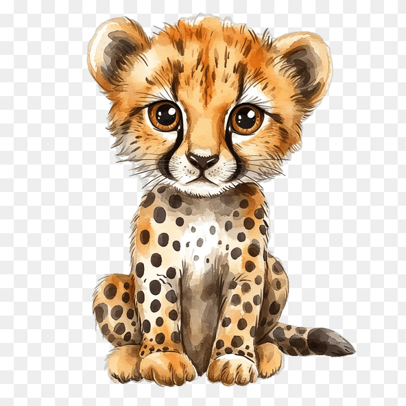 Cute Cheetah Cub Clipart