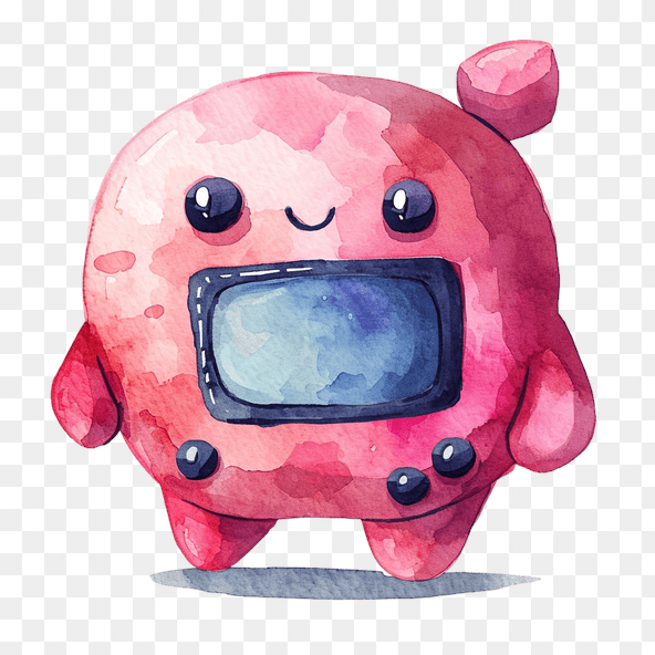 cute watercolor animal clipart