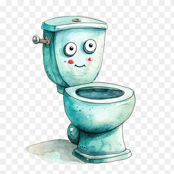 kawaii toilet clipart