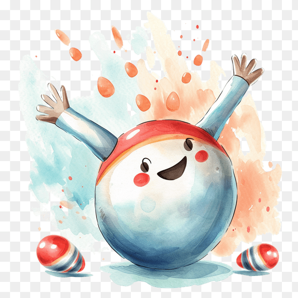 Happy Rolling Ball Clipart