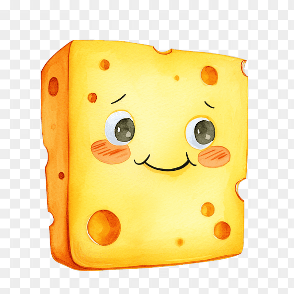 Cute Smiling Cheese Clipart