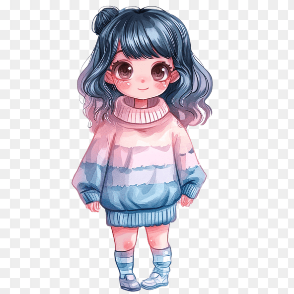 sweater girl clipart