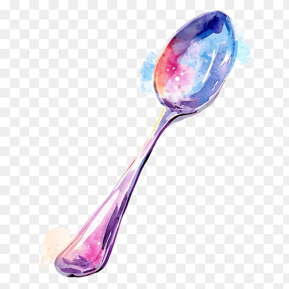 Purple spoon clipart