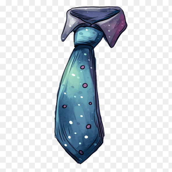 Mens Blue Polka Dot Necktie Clipart