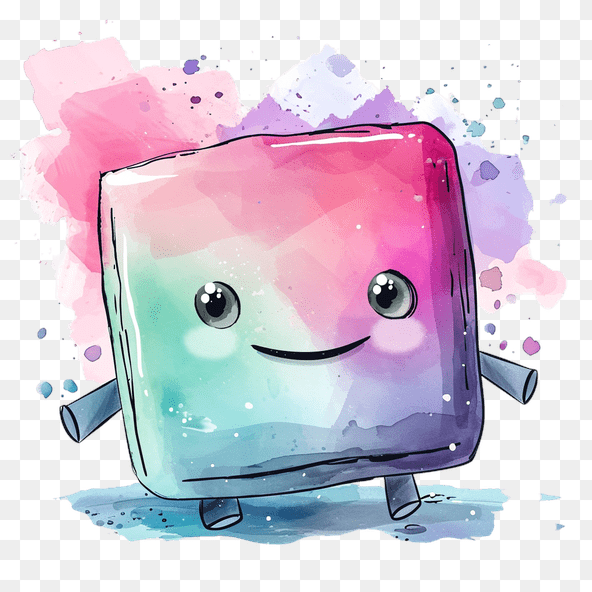 Cute Watercolor Cartoon Character Clipart