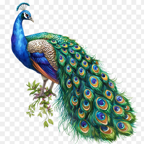 artistic peacock clipart