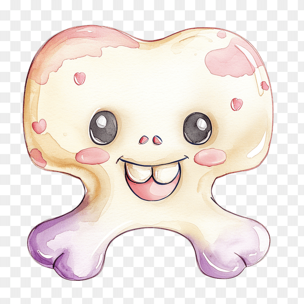kawaii bone clipart
