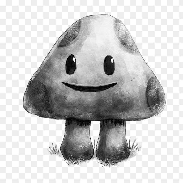Smiling Mushroom Clipart