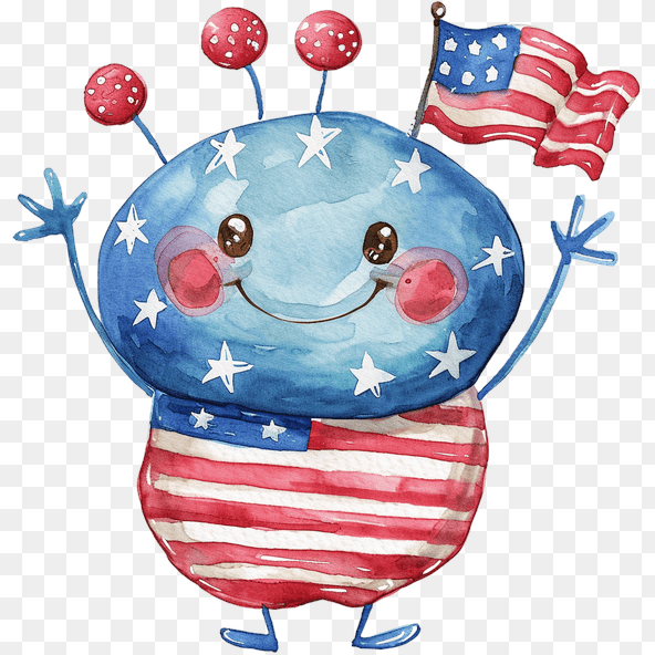 smiley 4th of july clipart
