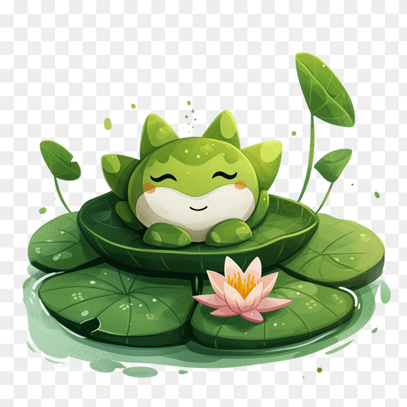 frog lily pad clipart