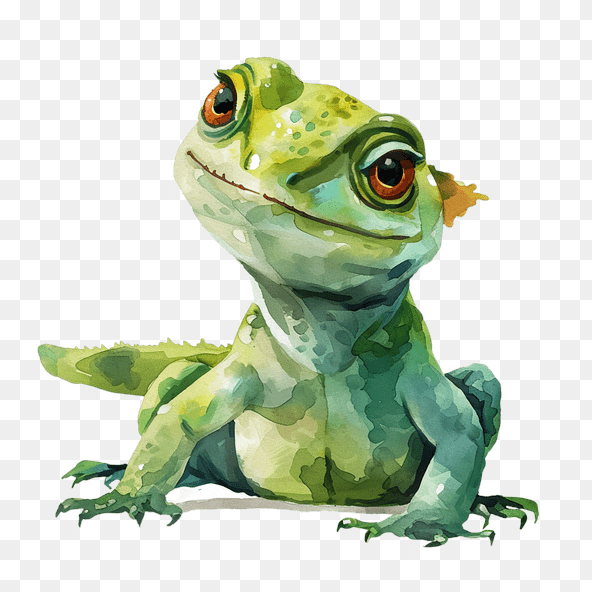 watercolor lizard clipart