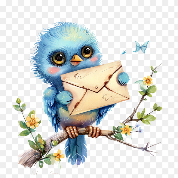 blue bird clipart