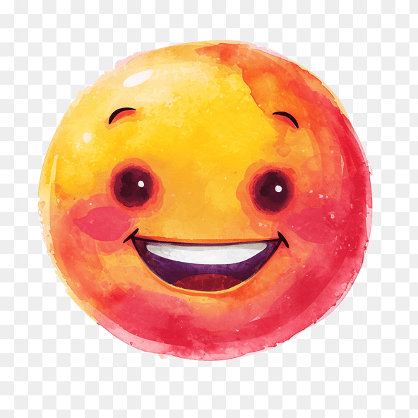 watercolor smiley face clipart