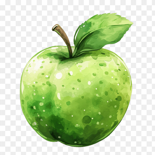 Green apple clipart