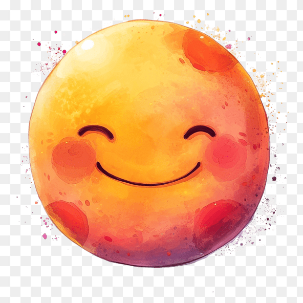 Smiling Planet Clipart