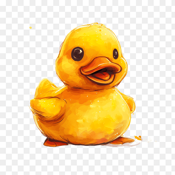 Cute Yellow Rubber Duck Clipart