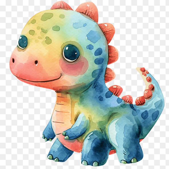 Cute Watercolor Dinosaur Clipart