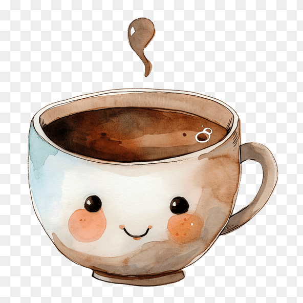 kawaii coffee clipart