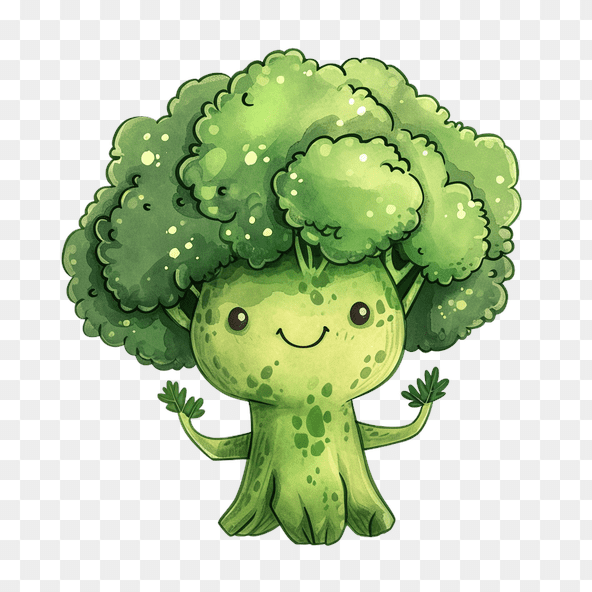 kawaii broccoli clipart