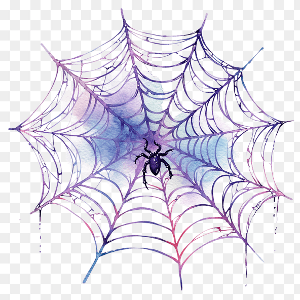 Purple Spider Web Clipart
