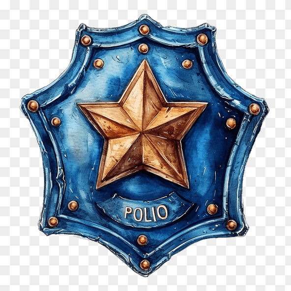 watercolor police badge clipart