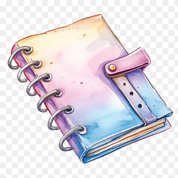 watercolor agenda clipart