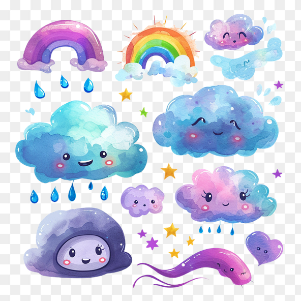 kawaii weather clipart