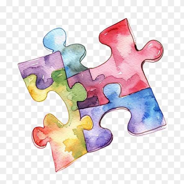 Colorful Puzzle Piece Clipart