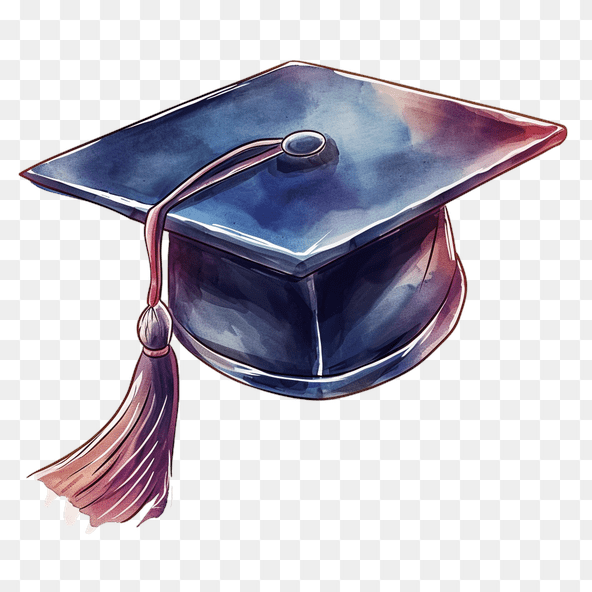 realistic graduation cap clipart