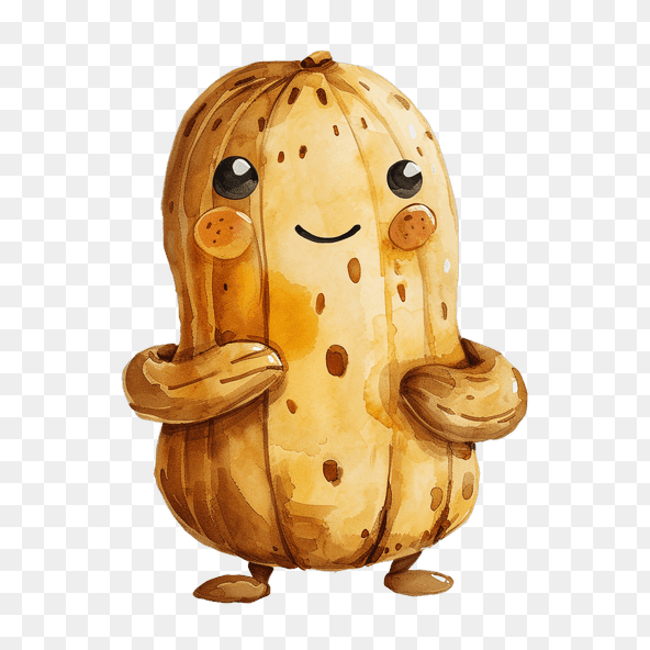 kawaii peanut clipart