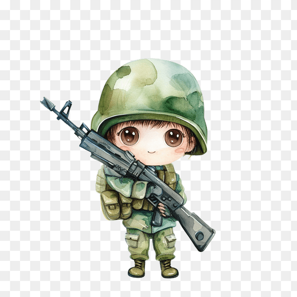 Cute  Soldier Clipart