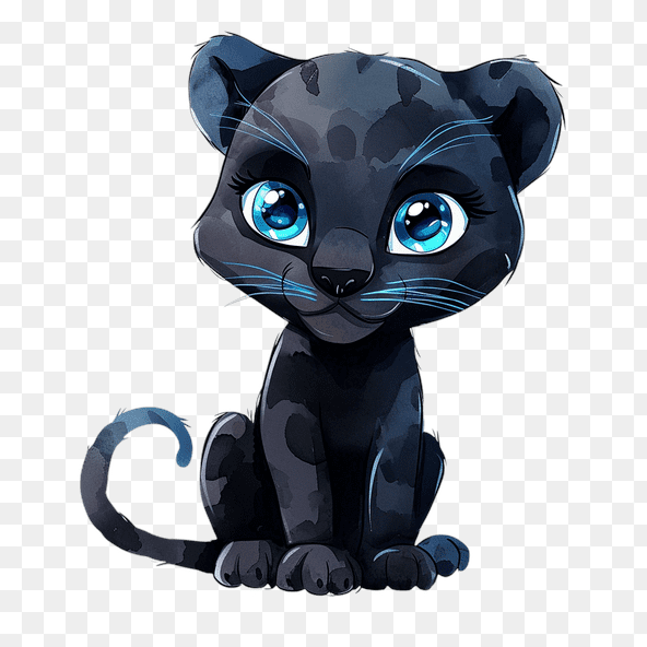 Cute Black Panther Clipart
