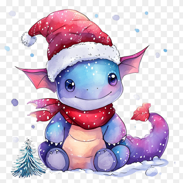 Christmas Dragon clipart