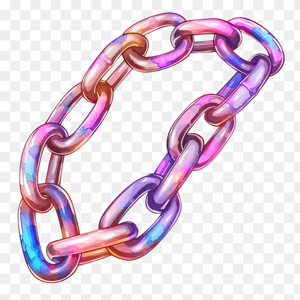 Colorful Chain Link Clipart