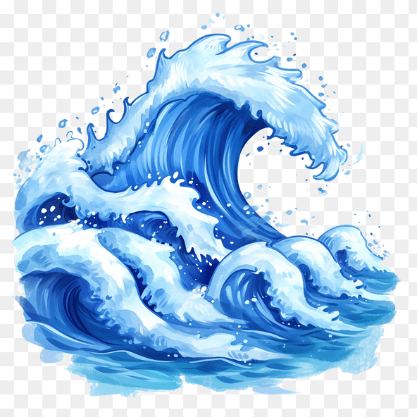 Ocean Wave Clipart for Digital Design