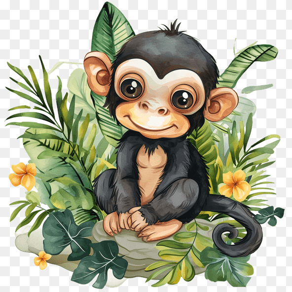 jungle monkey clipart
