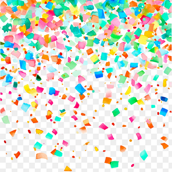watercolor confetti clipart
