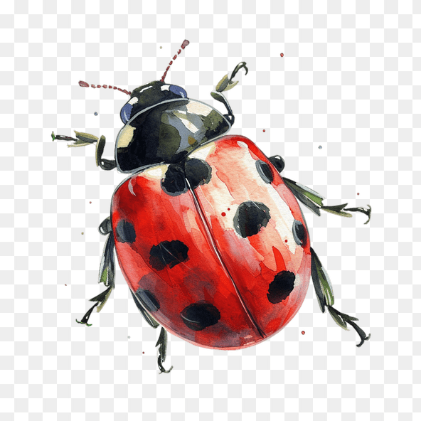 Watercolor Ladybug Clipart