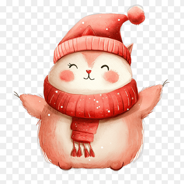 christmas cat clipart