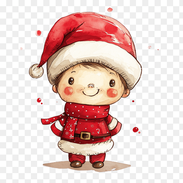 cartoon Christmas Boy Clipart