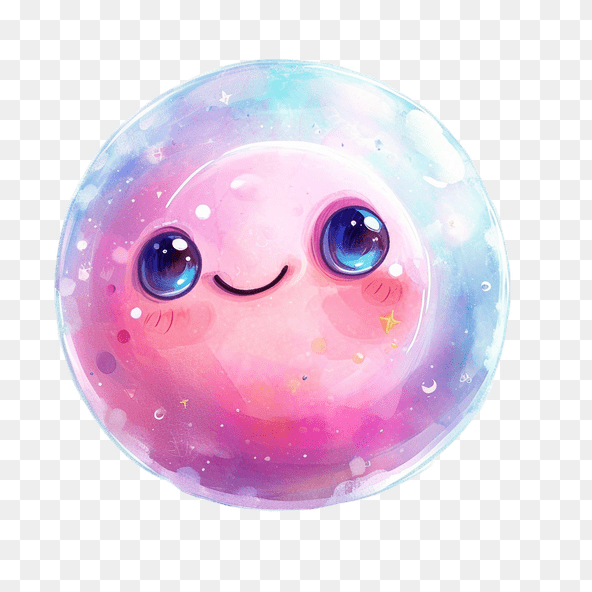kawaii bubble clipart