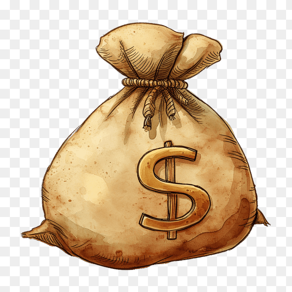 cartoon money bag clipart