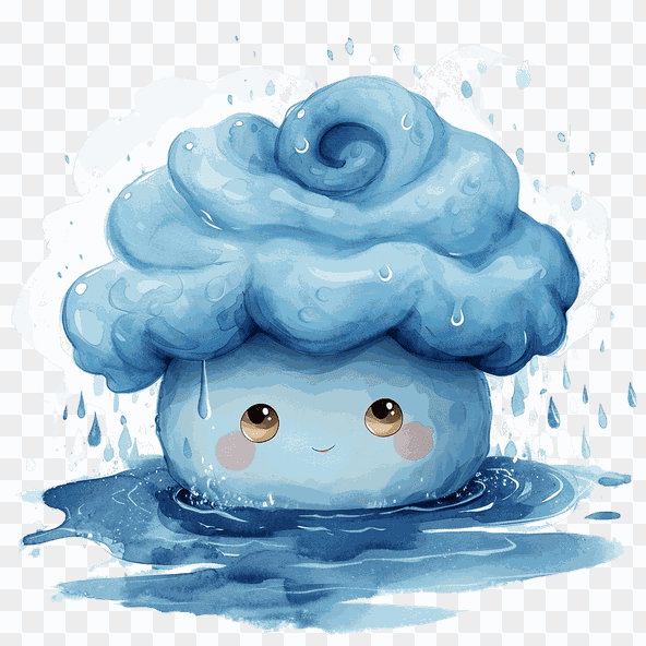 Cute Rain Cloud Clipart