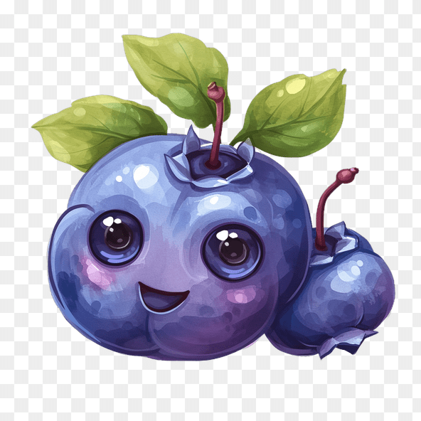 cute blueberry clipart