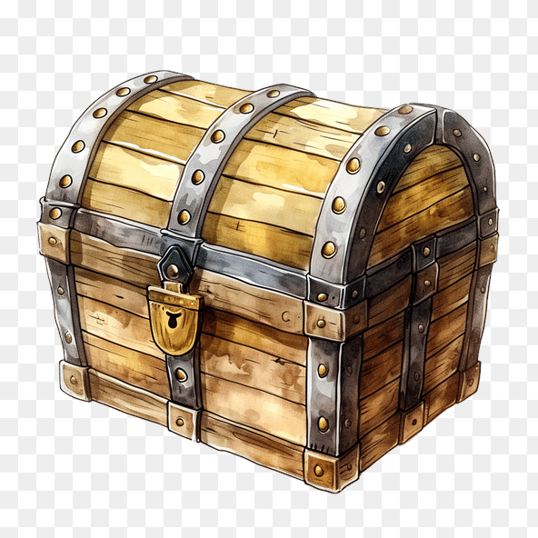 cute treasure chest clipart